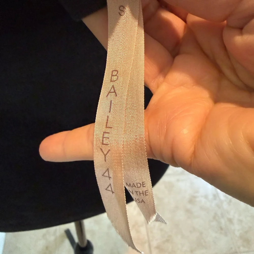 Bailey 44 Charcoal Long Sleeve Fitted Wrap Top - Picture 4 of 4